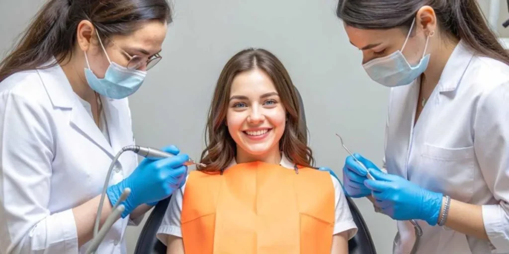 Why Patients Trust Modern Chipped Tooth Repair Treatments in Dunwoody? 3 Patient receiving chipped tooth repair treatment at dental clinic